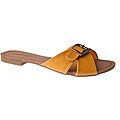 Elegant by Beston Women's 'SANDRI-6' Yellow Buckle Sandals