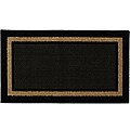 Basic Border Black/ Grey Rug (2'3 x 4')
