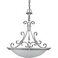 Tuscan Silver 4-light Bowl Pendant Light Fixture