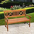 Softcross 2-Seater Eucalyptus Wood Outdoor Bench