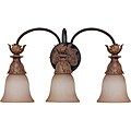 Verdone Gilded Amber Bisque Glass 3-Light Vanity Wall Sconce
