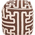 Decorative Argyle Brown Pouf