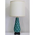 Contemporary Distressed Turquoise Table Lamp