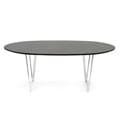 Hubbard Brown Oval Mid-Century Modern Coffee Table