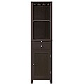 Kentucky Brown Modular Modern Hutch with Wine Glass Rack