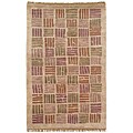 Hand Knotted Melody Bricks Merlot/Gold Wool Rug (8' x 11')