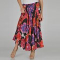 Grace Elements Women's Thai Floral Cotton Crinkle Skirt