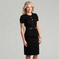 Tahari ASL Women's Black Novelty Jacquard 2-piece Skirt Suit