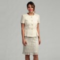 Tahari ASL Women's Luxe Novelty Lace Skirt Suit