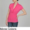 Grace Elements Women's Surplice Empire Ruched Top
