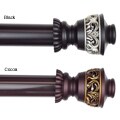 Scroll 115-165-inch Adjustable Curtain Rod Set