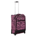 Nicole Miller 'Wild Zebra' 20-inch Expandable Carry-on Spinner Upright