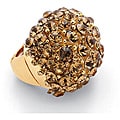 Neno Buscotti Champagne and Brown Crystal Dome Stretch Ring