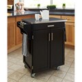 Cuisine Black Finish Stainless Top Cart