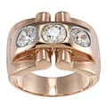 18k Rose Gold 2 1/2ct TDW Old Mine Cut Diamond Art Deco Estate Ring (K-L, SI1-SI2)