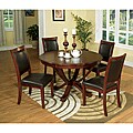 Kristen 5-piece Brown Cherry Dining Set