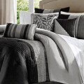 Madison Park Infinity Black/ Grey 7-piece Queen-size Comforter Set