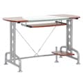 Dahan Cherry Modern Computer Desk with CPU Stand
