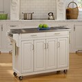 Create-a-Cart White Finish Stainless Top