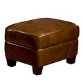 Chester Brown Leather Storage Ottoman
