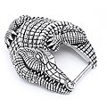Pewter Alligator Design Large Buckle