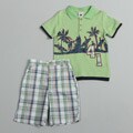 Good Lad Boy's (4-7) Surf Scene Polo Shirt and Shorts Set