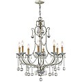 Lena Crystal Silver Leaf 8-light Chandelier