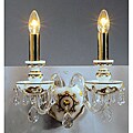 Milk Glass 2-light Wall Sconce