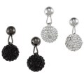La Preciosa Silvertone 10-mm Crystal Bead Cuff Links