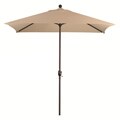 Rectangular Antique Beige 8x6-foot Aluminum Umbrella