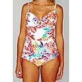 Jag White Tropical Print Tankini