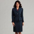 Tahari Women's Jacquard Belted Skirt Suit