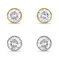 14k Gold 1/4ct TDW Bezel-set Diamond Solitaire Earrings (H-I, I1-I2)