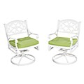 Home Styles Biscayne White Swivel Chair with Cushion