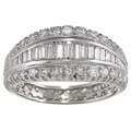 Platinum 2ct TDW Diamond Graduating Estate Eternity Band (I-J, VS1-VS2)