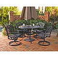 Home Styles Biscayne Cast Aluminum Black 5-piece Patio Dining Set