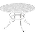 Home Styles Biscayne Cast Aluminum White 42-inch Outdoor Dining Table