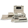 Morelle 'Marylyn' Cream Leather Jewelry Chest with Three Takeaway Cases