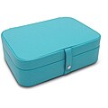 Morelle 'Kimberly' Turquoise Leather Versatile Jewelry Box