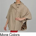 Hilary Radley Women's Zip-front Hooded Cape