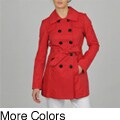 Esprit Women"s Double Breasted Belted Trench w/Quilt Detail