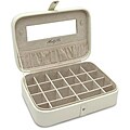Morelle 'Kimberly' Cream Leather Versatile Jewelry Box