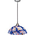 Rita Brushed Steel Finish Inverted Bowl Glass 1-light Pendant