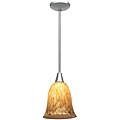 Shaney Bell Cognac Satin Silver 1-light Pendant
