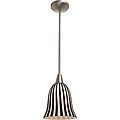 Shaney Bell Black/ White Satin 1-light Pendant