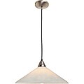 Rita Manhattan Opal Brushed Steel 1-light Pendant