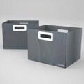 Flow Wall Decor Jumbo Collapsible Titanium Storage Bins (Set of 2)