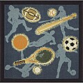Tufted Sports Blue Kids Rug (3' x 3')