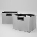 Flow Wall Decor Jumbo Collapsible Platinum Storage Bins (Set of 2)