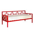 Medallion Salsa Red Twin Daybed and Memory Foam Mattress